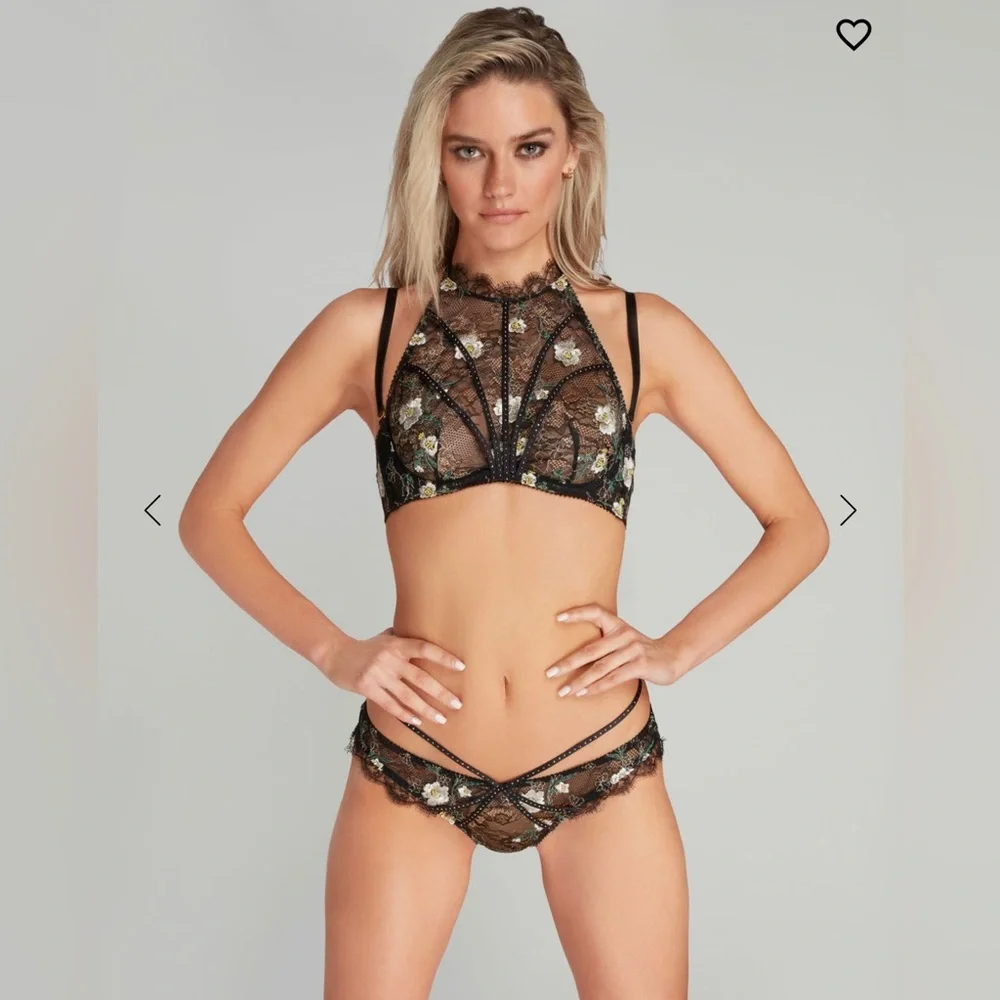 NWT agent provocateur Athena embroidered Swarovski crystal lace brief 4 - Picture 3 of 15